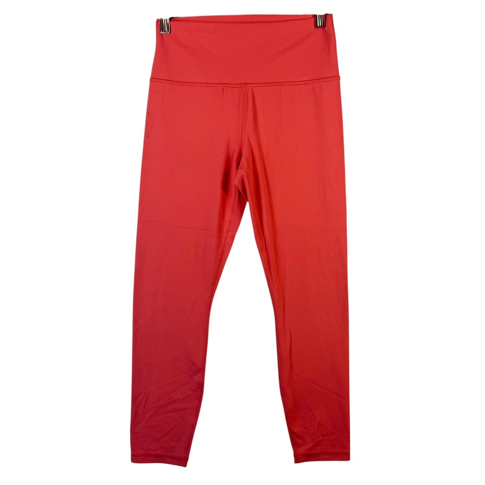 Athleta Transcend 7/8 Coral Pink Sz M‎ High Rise Studio Leggings Running